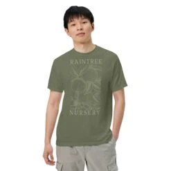 Apple Print Unisex T-Shirt In Olive